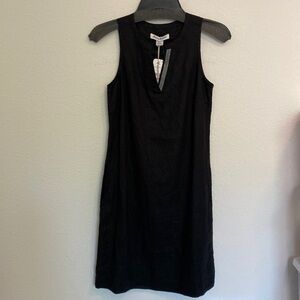 NWT Tommy Bahama Seaglass linen shift dress, black, size XXS